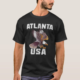 Camiseta Retro Distante Atlanta Georgia USA Bald Eagle