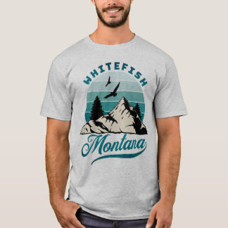Camiseta Retro Distinta Blue Whitefish Montana MT