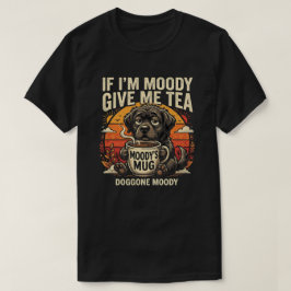 Camiseta Retro Divertida de Cão Mal-Humorado Amant