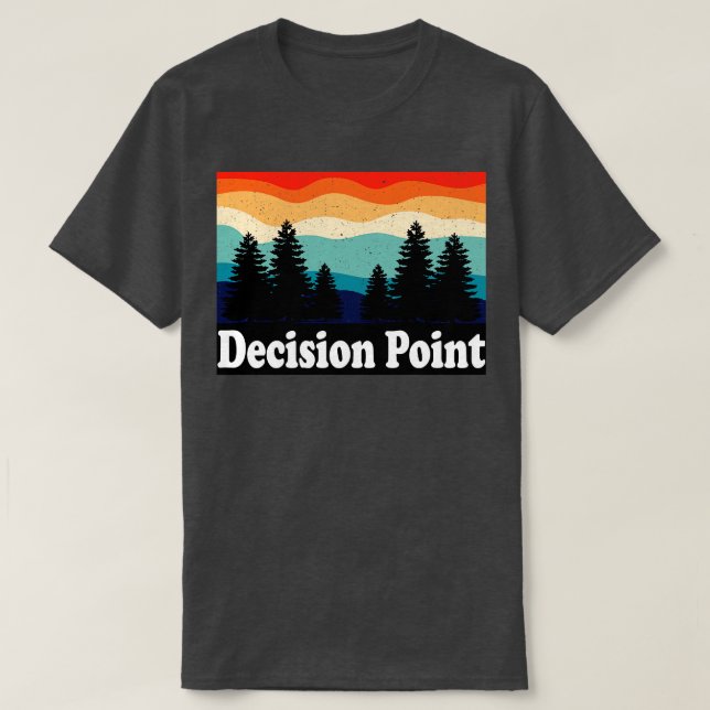Camiseta Retro do Alaska para Ponto de Decisão (Frente do Design)