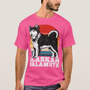 Camiseta Retro do Cachorro Malamute