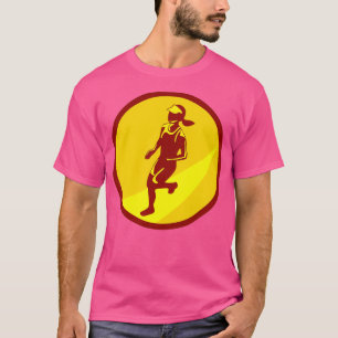 Camiseta Retro do Círculo da Maratona Feminina
