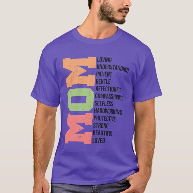Camiseta Retro do Dia da Mãe (Frente)