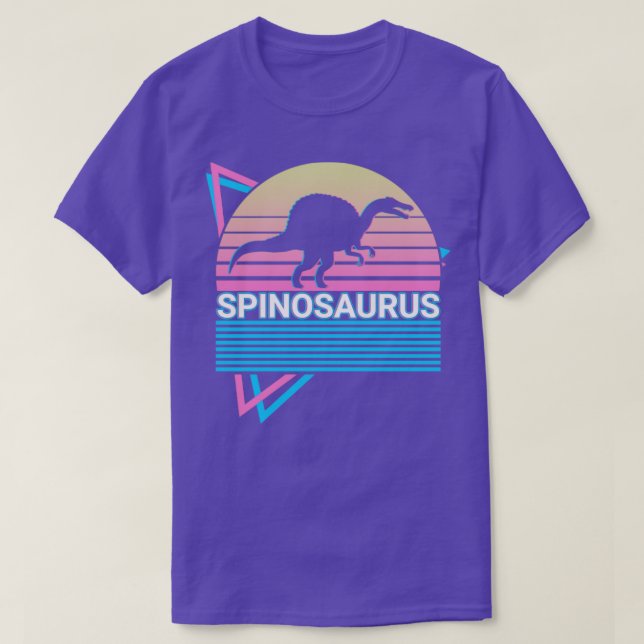Camiseta Retro do Dinossauro do Espinossauro (Frente do Design)