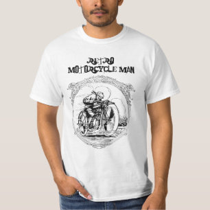 Camiseta retro do divertimento do homem da