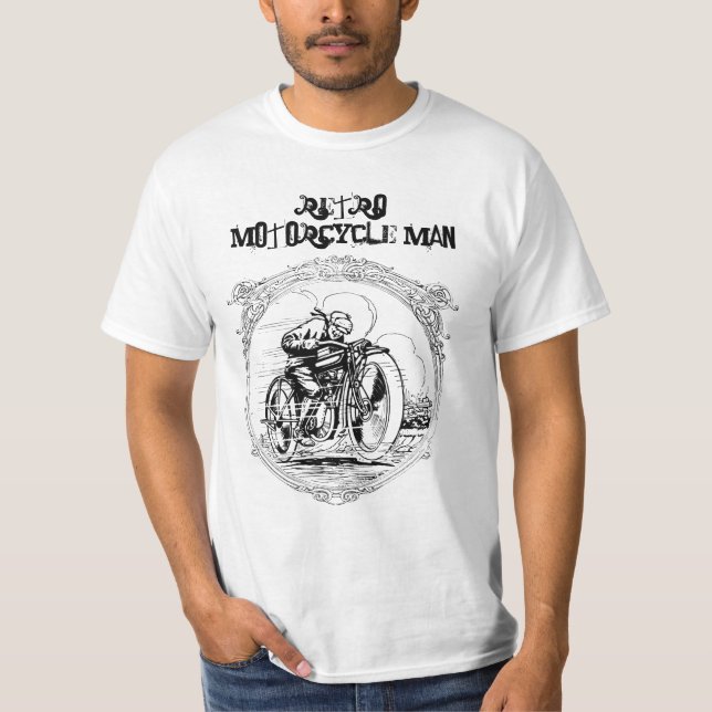 Camiseta retro do divertimento do homem da (Frente)