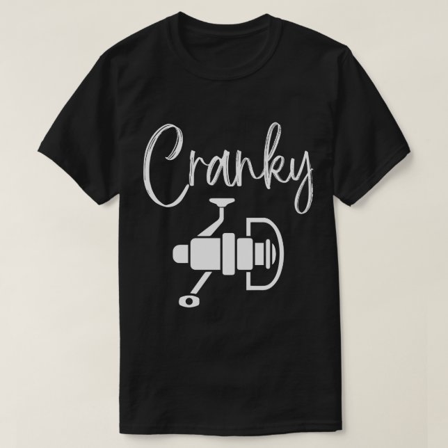 Camiseta Retrô Do Fogão De Pesca Engraçado Cranky (Frente do Design)