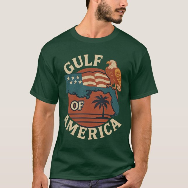 Camiseta Retro Do Golfo Da América (Frente)