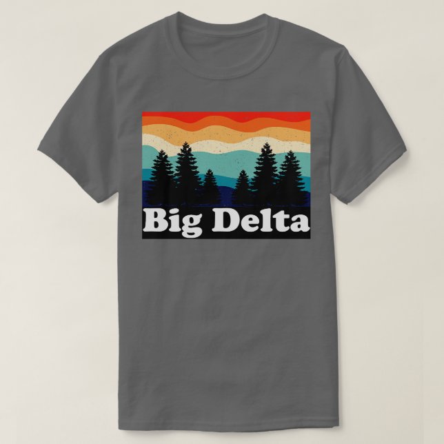 Camiseta Retro do Grande Delta do Alaska (Frente do Design)