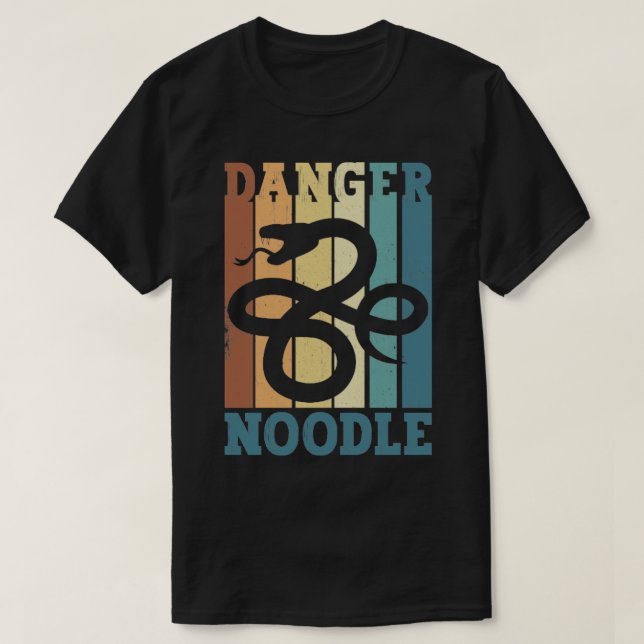 Camiseta Retro do Noodle do Perigo de cobra (Frente do Design)