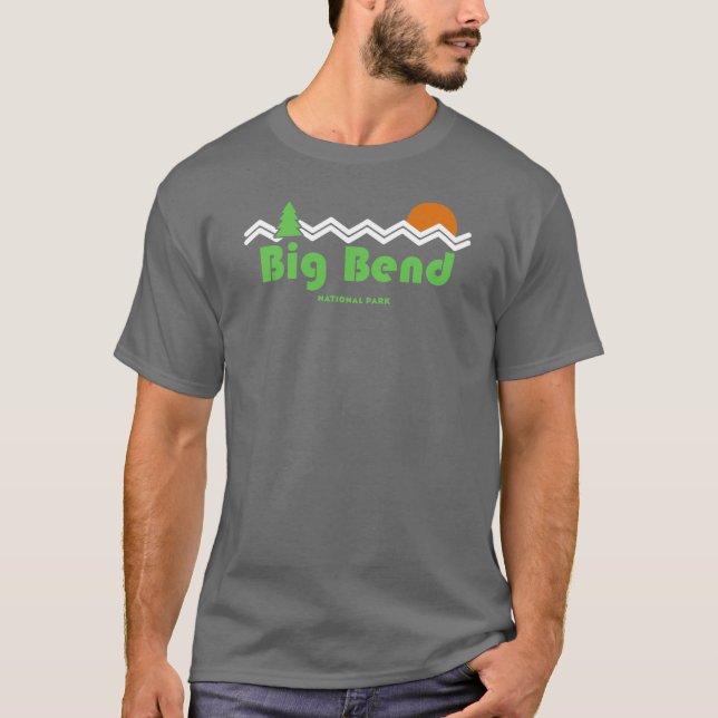 Camiseta Retro do Parque Nacional Big Bend (Frente)
