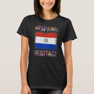 Camiseta Retro do Patrimônio Hispânico do Paraguai Mês Para