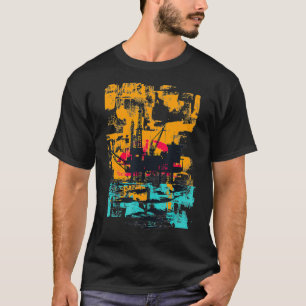 Camiseta Retrô do Trabalhador do Olefield Rig Offshore