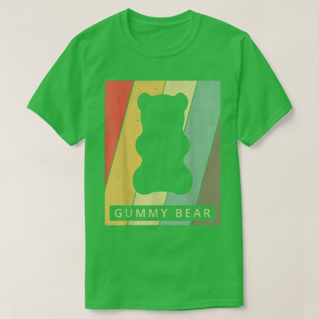 Camiseta Retro do Urso Gummy Vintage (Frente do Design)