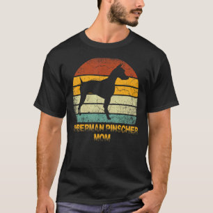Camiseta Retro Doberman Pinscher Mãe Doxie Dono de Cachorro