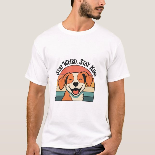 Camiseta Retro Dog Kindness Quote Men’s Graphic T-Shirt (Frente)