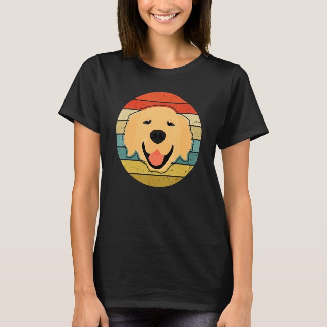 Camiseta Retro Dog Lover Golden Retriever Shirt (Frente)