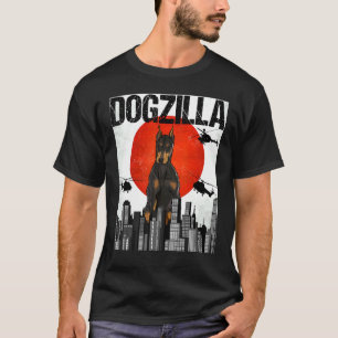 Camiseta Retro Dogzilla Doberman Japonês