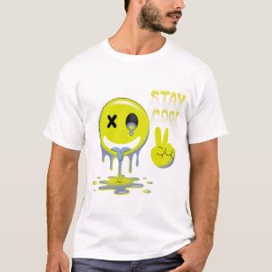 Camiseta Retro Drip Smiley com Vibes Legal