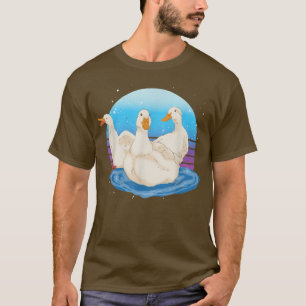 Camiseta Retro Ducks Farmer Farm Animal Lover Vaporwave Duc