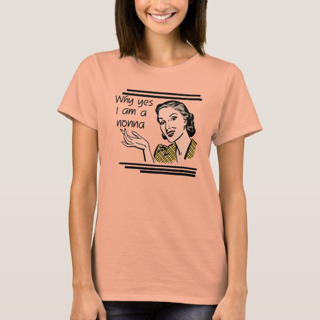 Camiseta retro e presentes de Nonna (Frente)