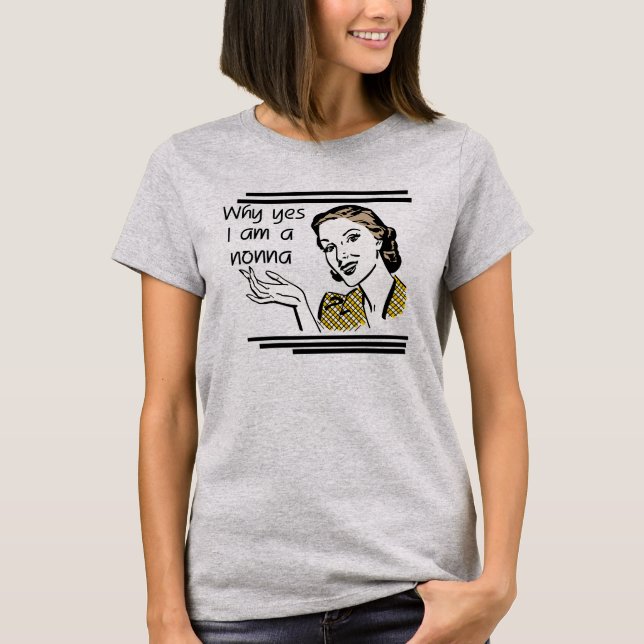 Camiseta retro e presentes de Nonna (Frente)