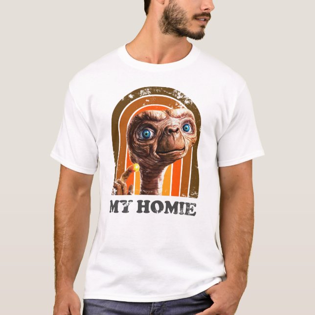 Camiseta Retro E.T o filme extraterrestre, dos anos 80 (Frente)