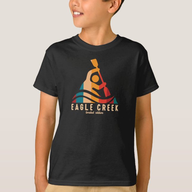 Camiseta Retro Eagle Creek Kayaking (Frente)
