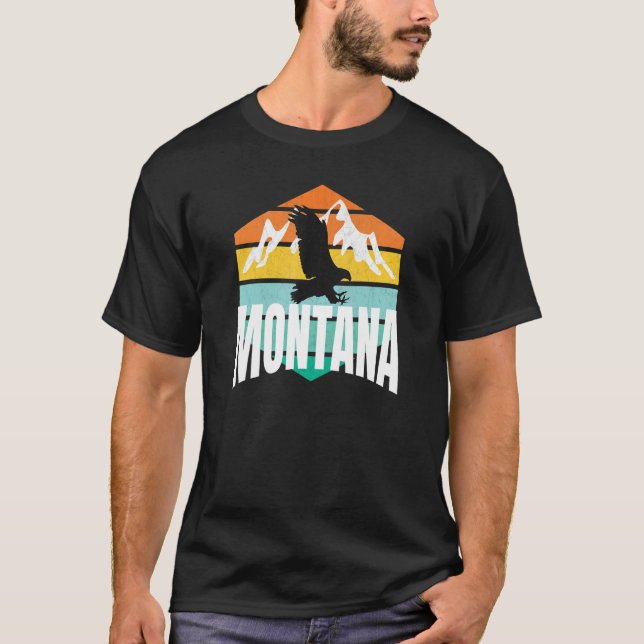 Camiseta Retro Eagle Montana Vintage Retro Shapage B (Frente)