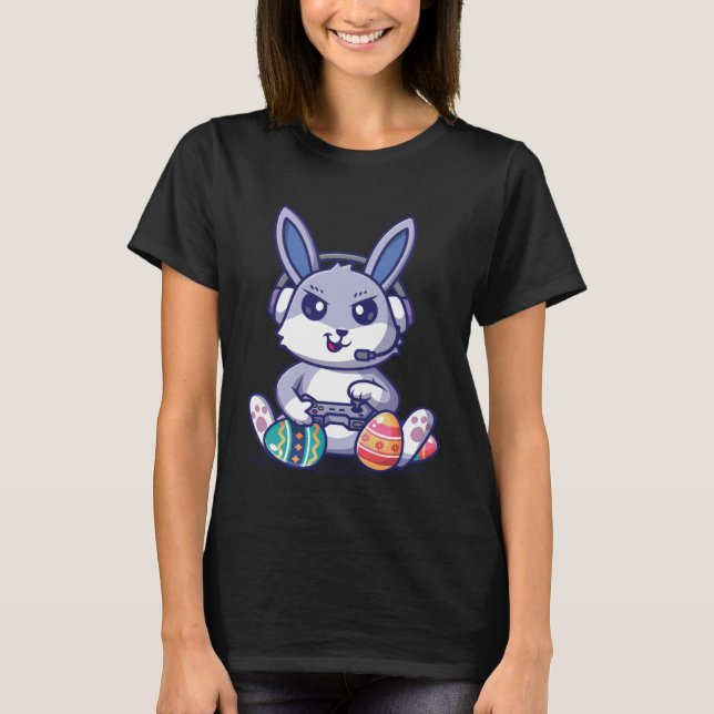 Camiseta Retro Easter Video Game Easter Gaming Graphics Hap (Frente)