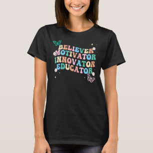 Camiseta Retrô Educador Inovador do Motivador da Groovever