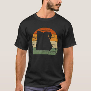 Camiseta Retro Egito Mapa Egípcio Dia Nacional Sunset