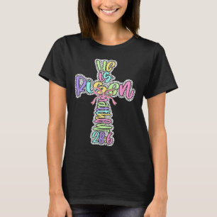 Camiseta Retro Ele É Risen Ressurreição Cruzada Páscoa Jesu