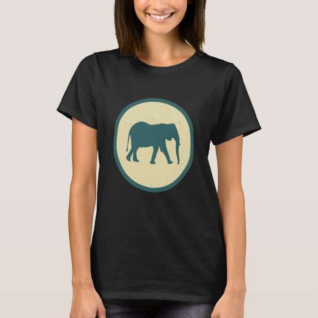 Camiseta Retro Elephant Vintage Wild Animal (Frente)
