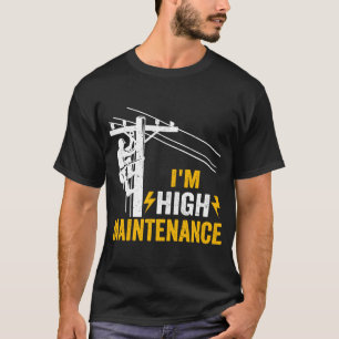 Camiseta Retro eletricista Lineman Journeyman, sou o High M