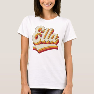 Camiseta Retro Ella Name 70s Vintage Design