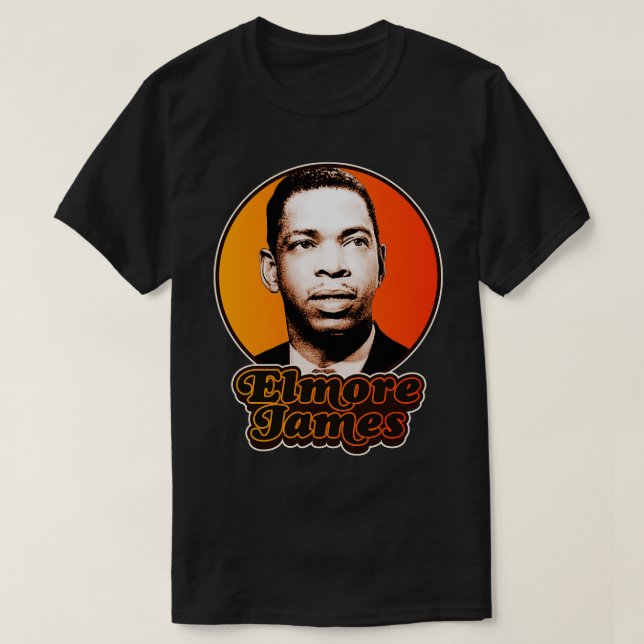 Camiseta Retro Elmore James Tribute (Frente do Design)