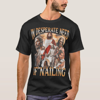 Camiseta Retro em Desesperada Necessidade de Pregar a Bíbli