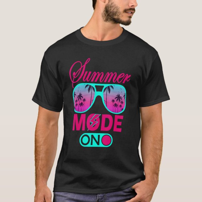 Camiseta Retrô Em Modo De Verão No Último Dia Da Escola No  (Frente)