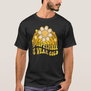 Camiseta Retro Em Setembro Vestimos O Dourado Rainbow Boho