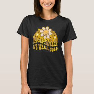 Camiseta Retro Em Setembro Vestimos O Dourado Rainbow Boho 