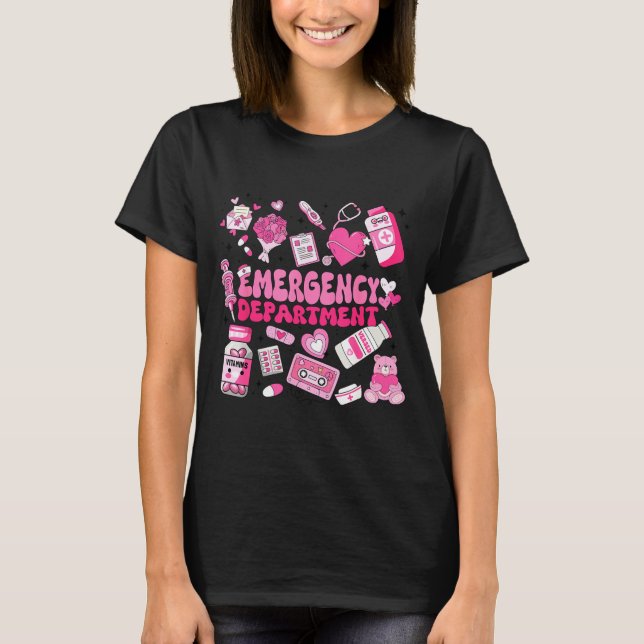 Camiseta Retro Emergency Department Nk Valentine Er Nurse W (Frente)