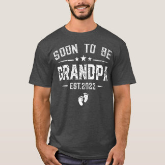 Camiseta Retro Engraçado Em Breve Ser Vovô No Início De 202