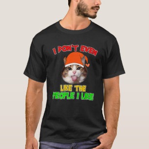 Camiseta Retro Engraçado Eu nem gosto das Pessoas que gosto
