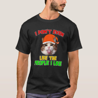Camiseta Retro Engraçado Eu nem gosto das Pessoas que gosto