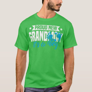 Camiseta Retro Engraçado Nova Avó Orgulhosa É Um Menino Gên