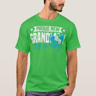 Camiseta Retro Engraçado Nova Avó Orgulhosa É Um Menino Gên