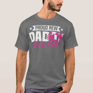 Camiseta Retro Engraçado Novo Pai Orgulhoso É uma Menina Gê