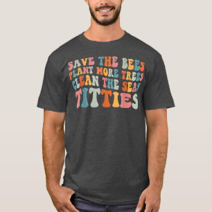 Camiseta Retro Engraçado Salve As AbelhasSalve Mais A Plant