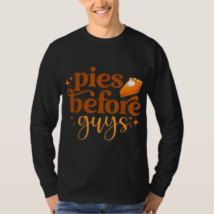 Camiseta Retrô Engraçado Torta antes do Cara Ação de Graças